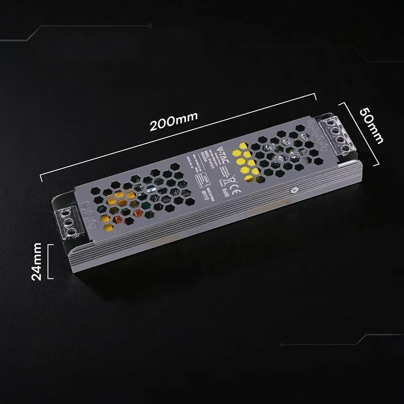 Zasilacz Do LED Modułowy Montażowy SLIM V-TAC 120W 24V 5A IP20 Filtr EMI VT-24122-S