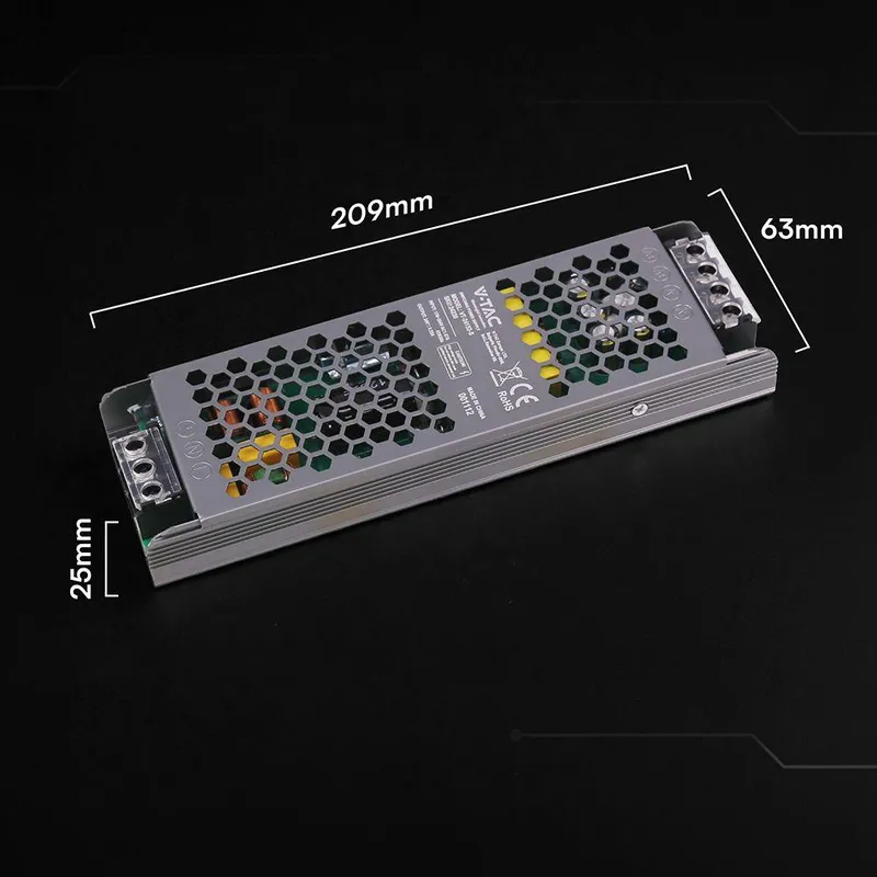 Zasilacz Do LED Modułowy Montażowy SLIM V-TAC 150W 24V 6.25A IP20 Filtr EMI VT-24152-S