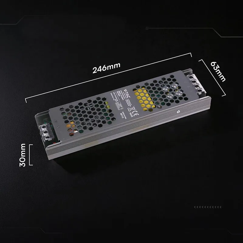 Zasilacz Do LED Modułowy Montażowy SLIM V-TAC 250W 24V 10.5A IP20 Filtr EMI VT-24250-S