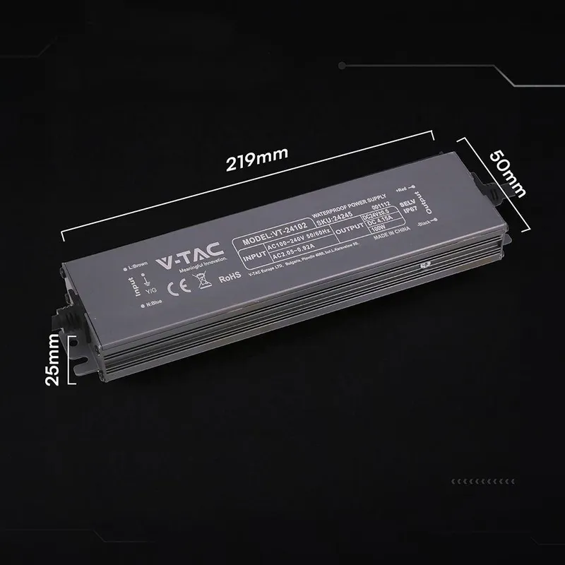 Zasilacz Do LED Hermetyczny SLIM V-TAC 100W 24V 4.15A IP67 Filtr EMI VT-24102