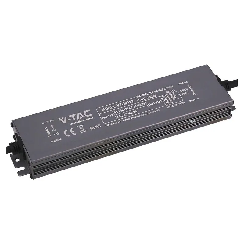 Zasilacz Do LED Hermetyczny SLIM V-TAC 100W 24V 4.15A IP67 Filtr EMI VT-24102