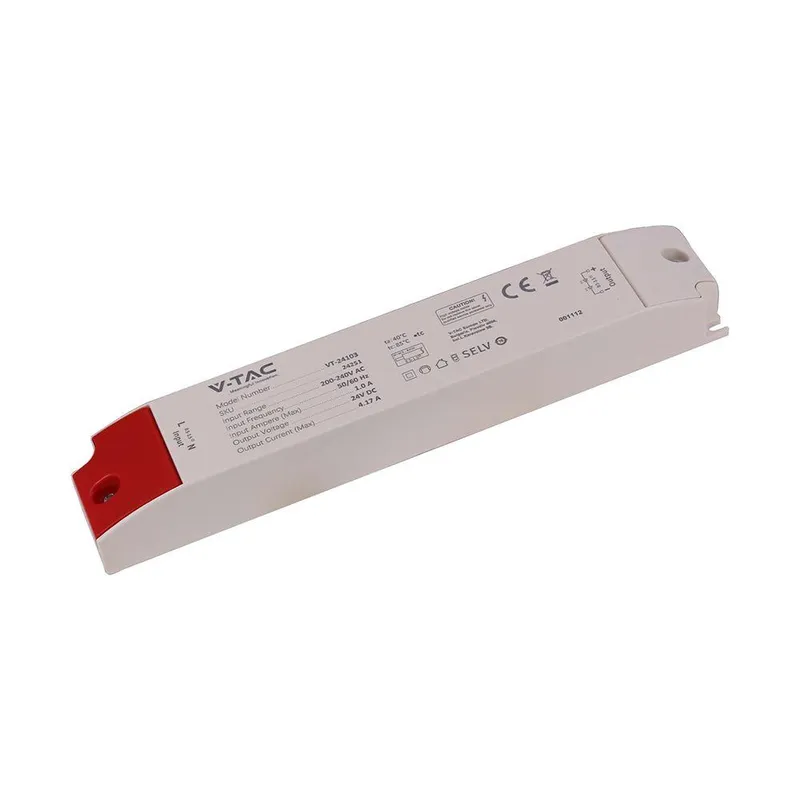 Zasilacz Do LED Modułowy Montażowy SLIM V-TAC 100W 24V 4.17A IP44 Filtr EMI VT-24103