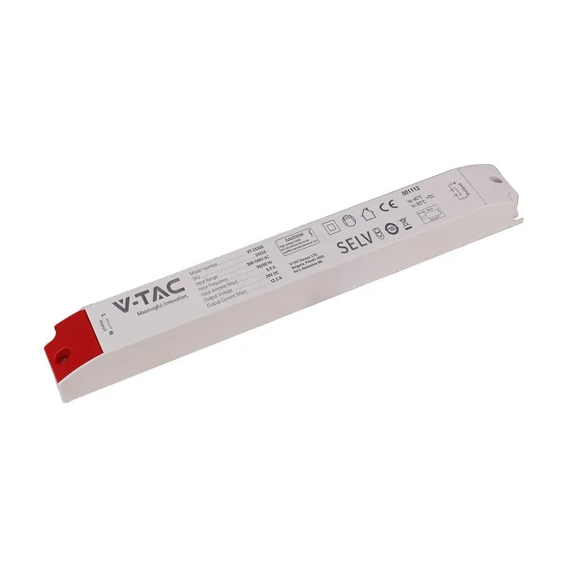 Zasilacz Do LED Modułowy Montażowy SLIM V-TAC 300W 24V 12.5A IP44 Filtr EMI VT-24303