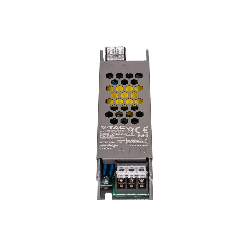 Zasilacz Do LED Modułowy Montażowy SLIM V-TAC 36W 12V 3A IP20 Filtr EMI VT-13036-S