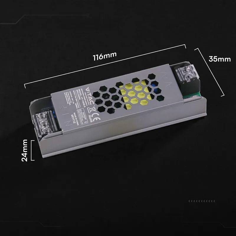 Zasilacz Do LED Modułowy Montażowy SLIM V-TAC 36W 12V 3A IP20 Filtr EMI VT-13036-S