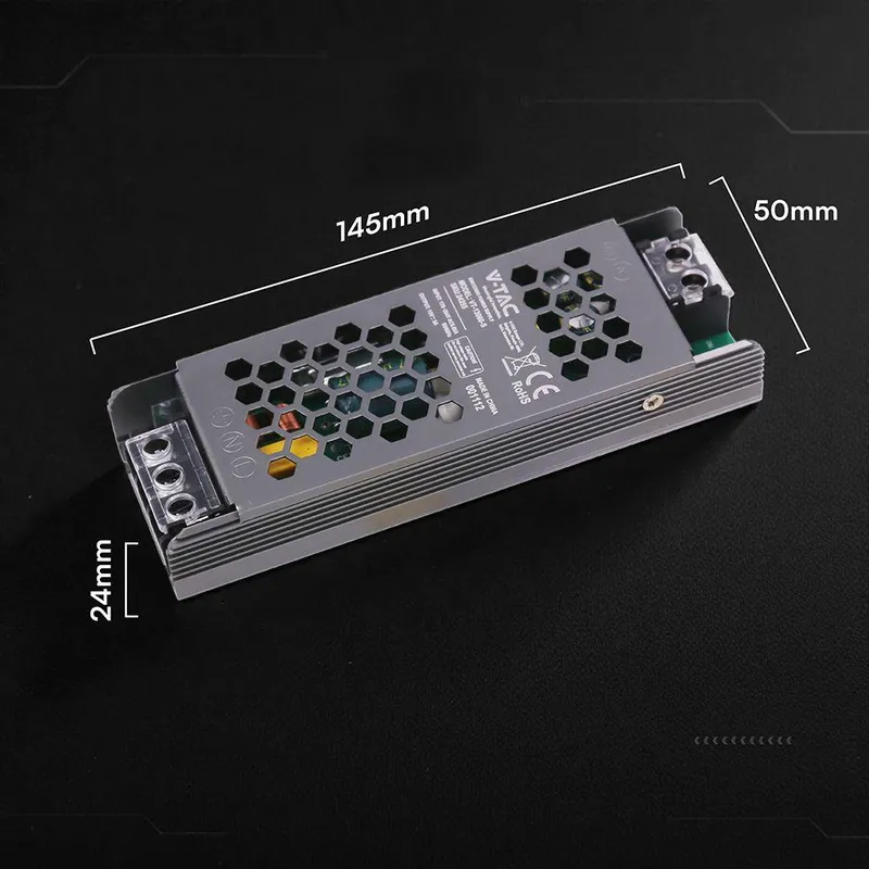 Zasilacz Do LED Modułowy Montażowy SLIM V-TAC 60W 12V 5A IP20 Filtr EMI VT-13060-S