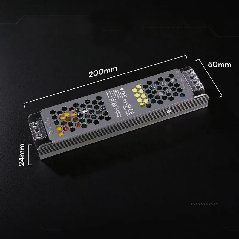 Zasilacz Do LED Modułowy Montażowy SLIM V-TAC 75W 12V 6.25A IP20 Filtr EMI VT-13075-S