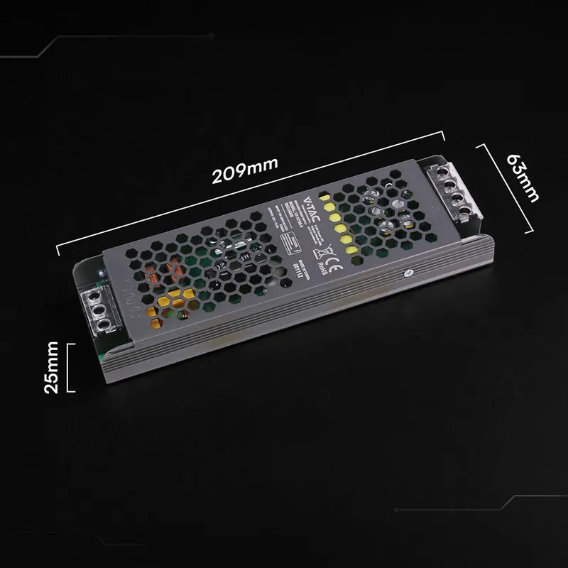 Zasilacz Do LED Modułowy Montażowy SLIM V-TAC 150W 12V 12.5A IP20 Filtr EMI VT-13150-S