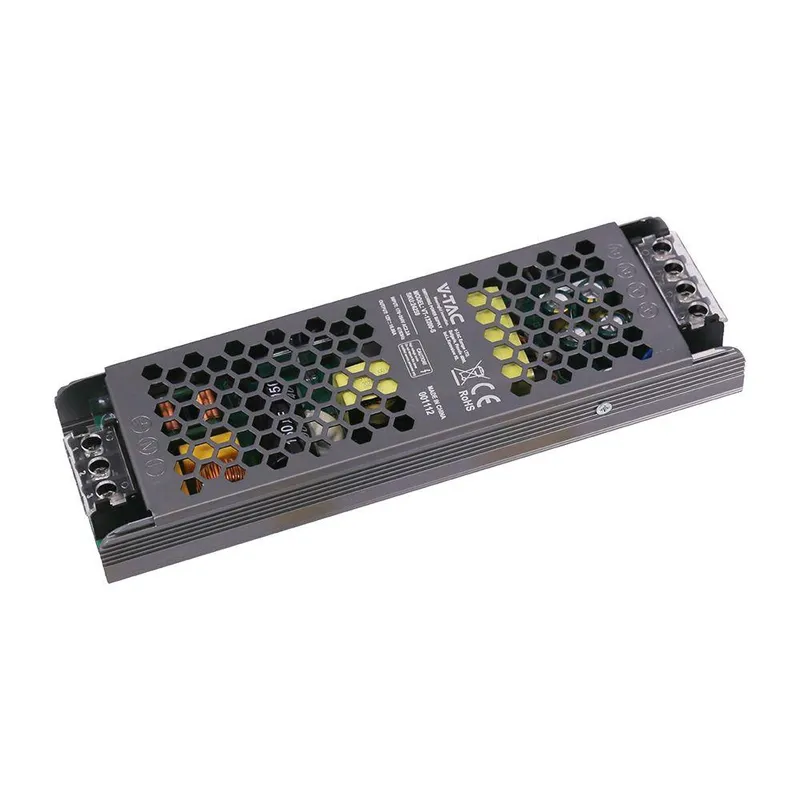 Zasilacz Do LED Modułowy Montażowy SLIM V-TAC 200W 12V 16.5A IP20 Filtr EMI VT-13200-S