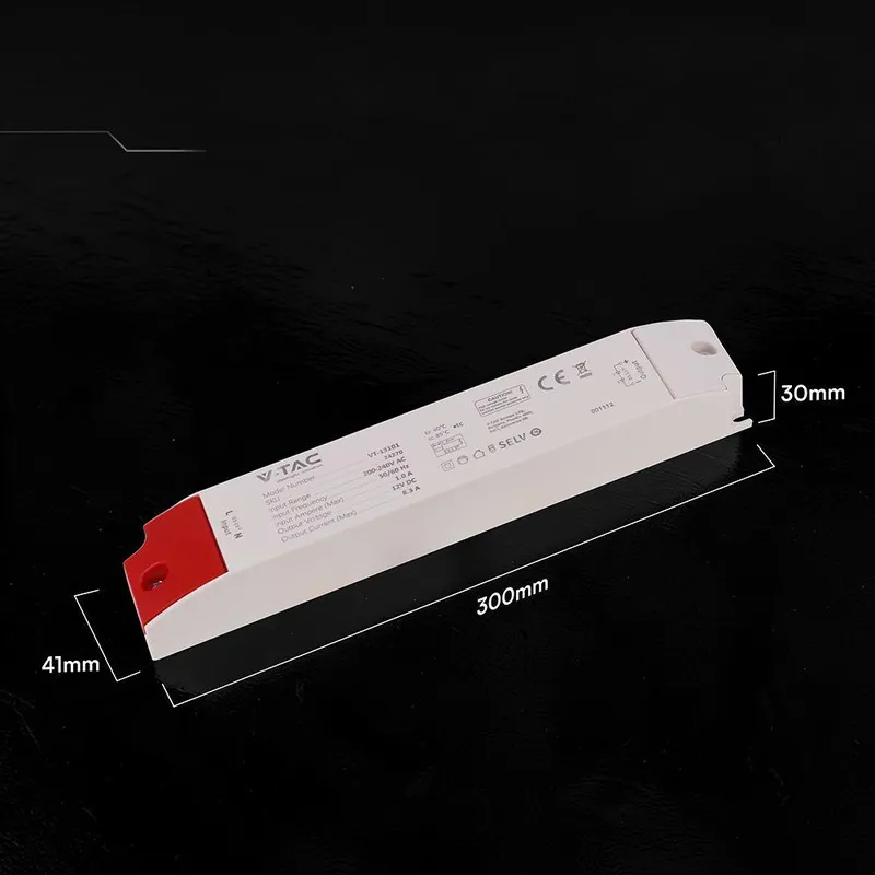 Zasilacz Do LED Modułowy Montażowy SLIM V-TAC 100W 12V 8.3A IP44 Filtr EMI VT-13101
