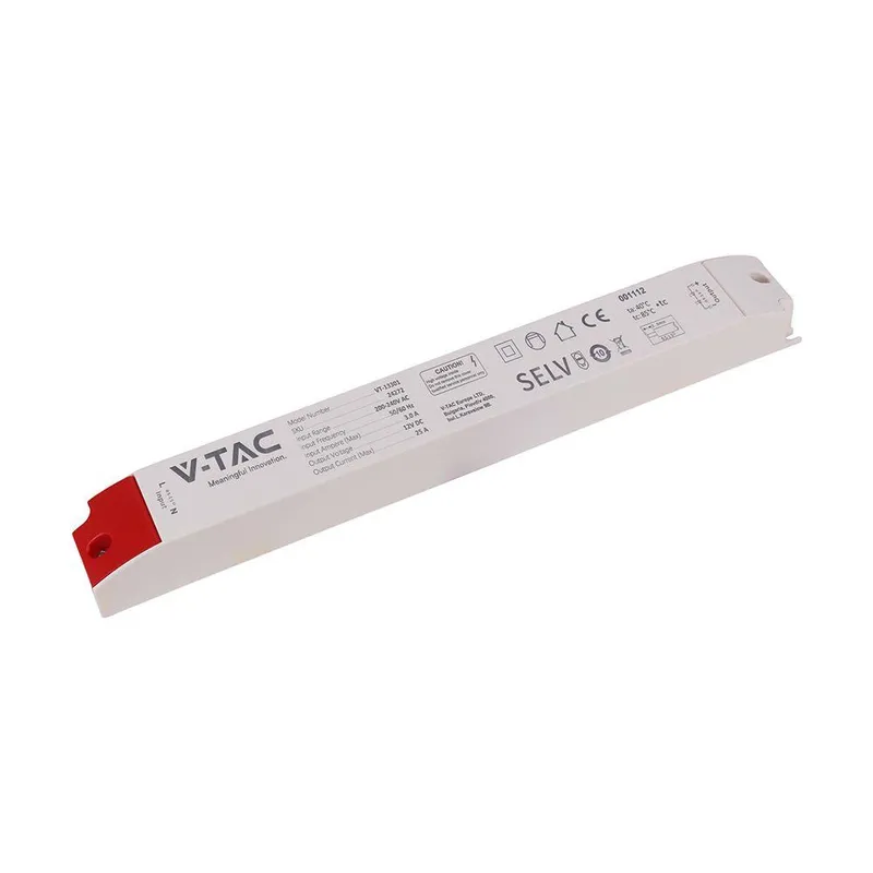 Zasilacz Do LED Modułowy Montażowy SLIM V-TAC 300W 12V 25A IP44 Filtr EMI VT-13101