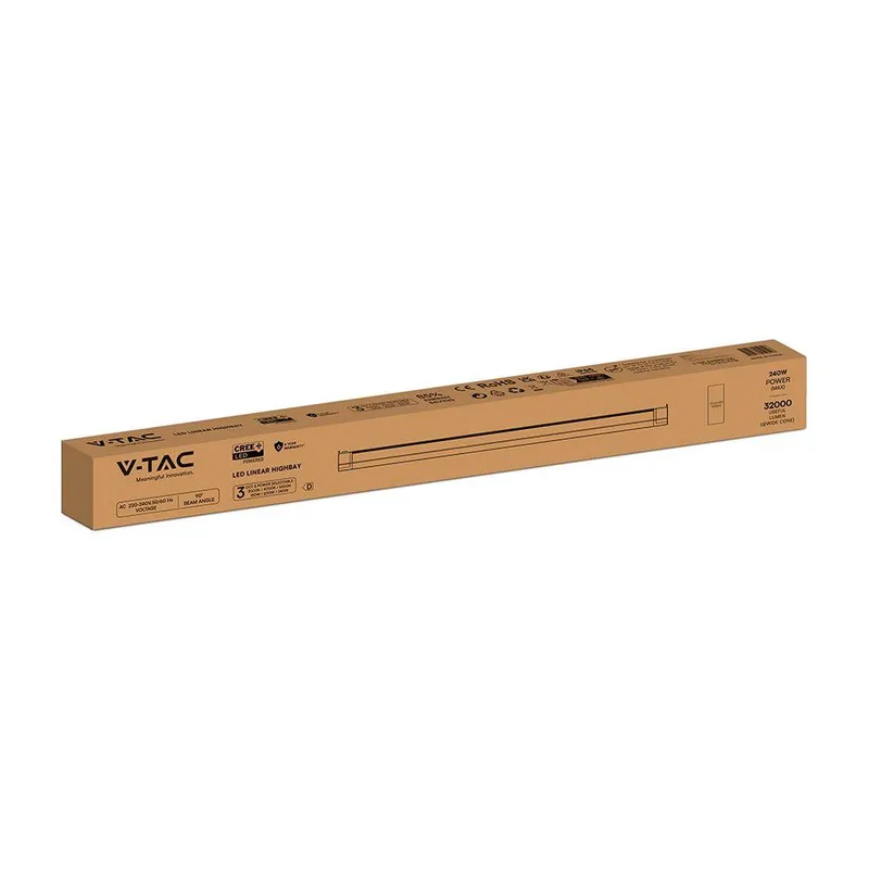 Oprawa V-TAC LED Linear High Bay 150W/200W/240W LED CREE CHIP Zasilacz SOSEN 160LM/W CCT VT-9-57 3000K-4000K-6500K 32000LM 6 Lat Gwarancji