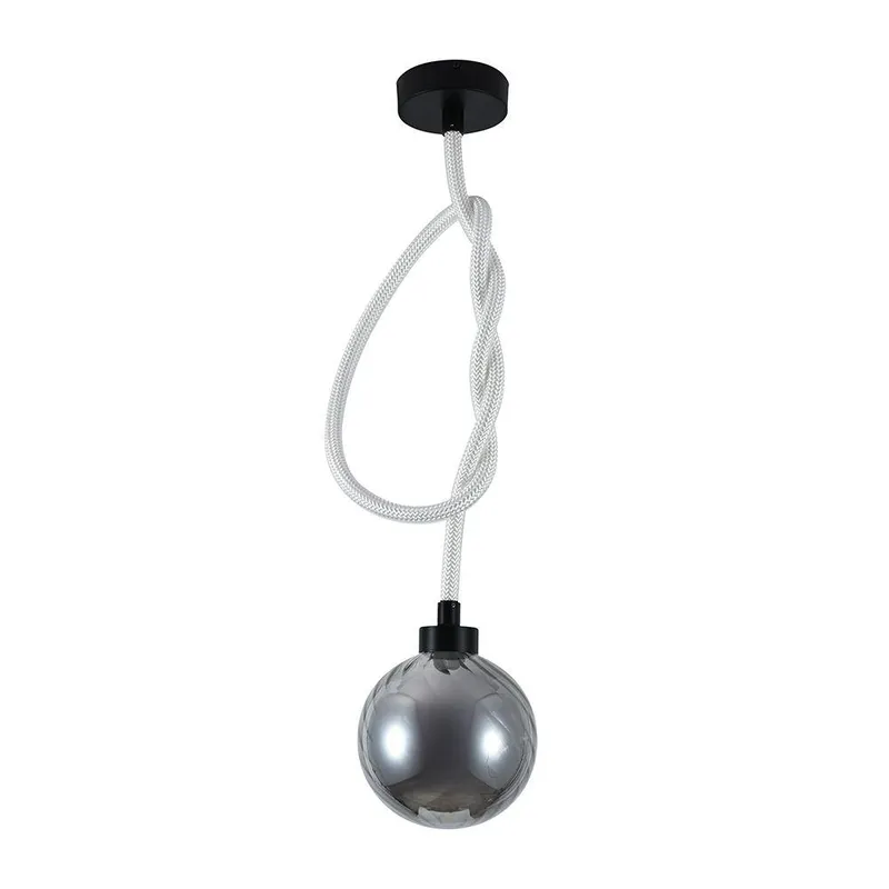 Oprawa Zwieszana V-TAC LED 20W Dymiona Kula Fi 18cm Wiązany Sznur VT-84038 3000K 1900LM