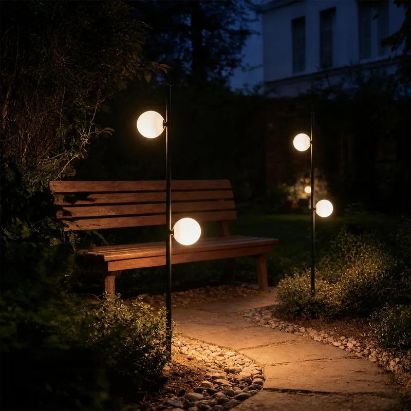 Oprawa Ogrodowa Słupek V-TAC LED 3W 24V 2x117cm Zestaw 2 Sztuki VT-84042 3000K 300LM