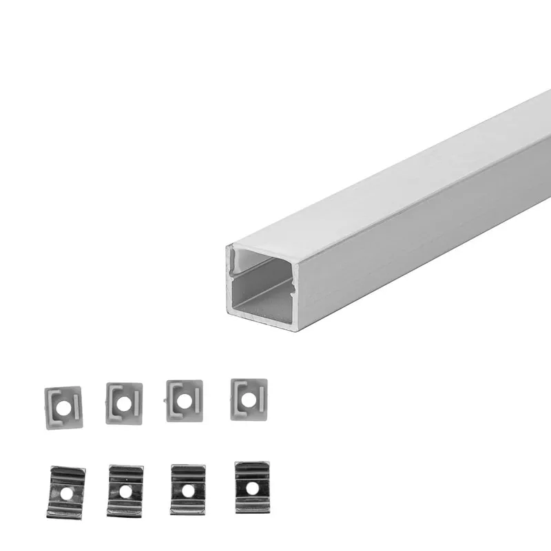 Profil Do LED Zestaw, ALU Anodowany V-TAC 2mb Klosz Mleczny 12x10mm VT-81131 5 Lat Gwarancji