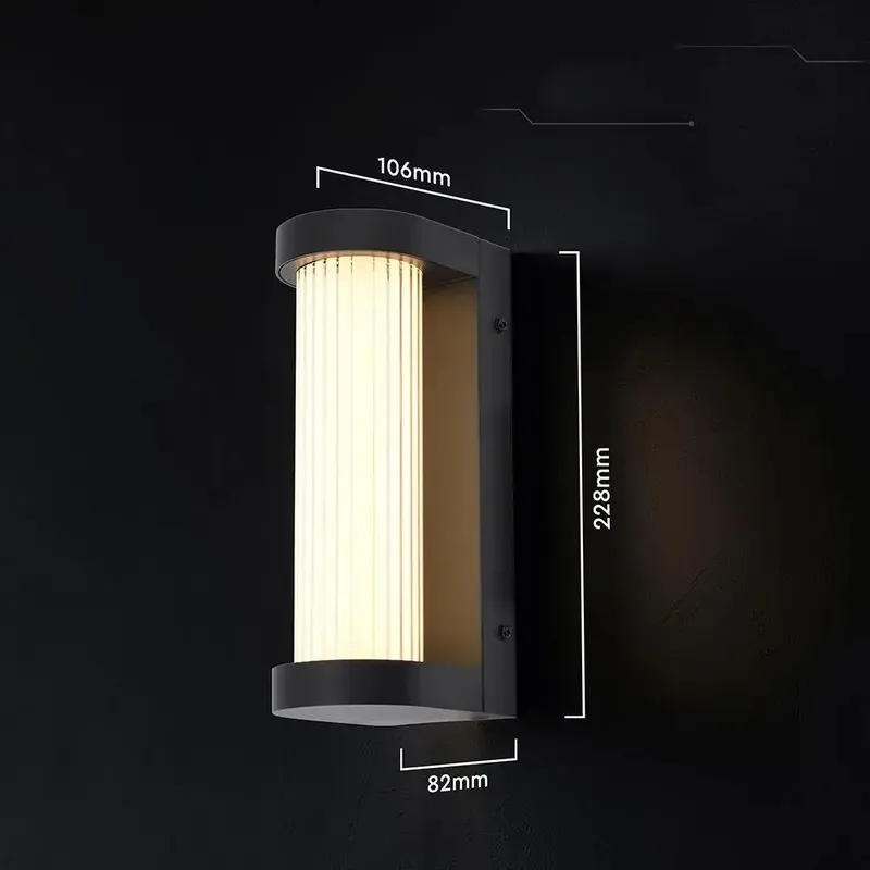 Oprawa Ścienna Elewacyjna V-TAC LED 8W IP44 VT-10180 3000K 1100LM - Czarna