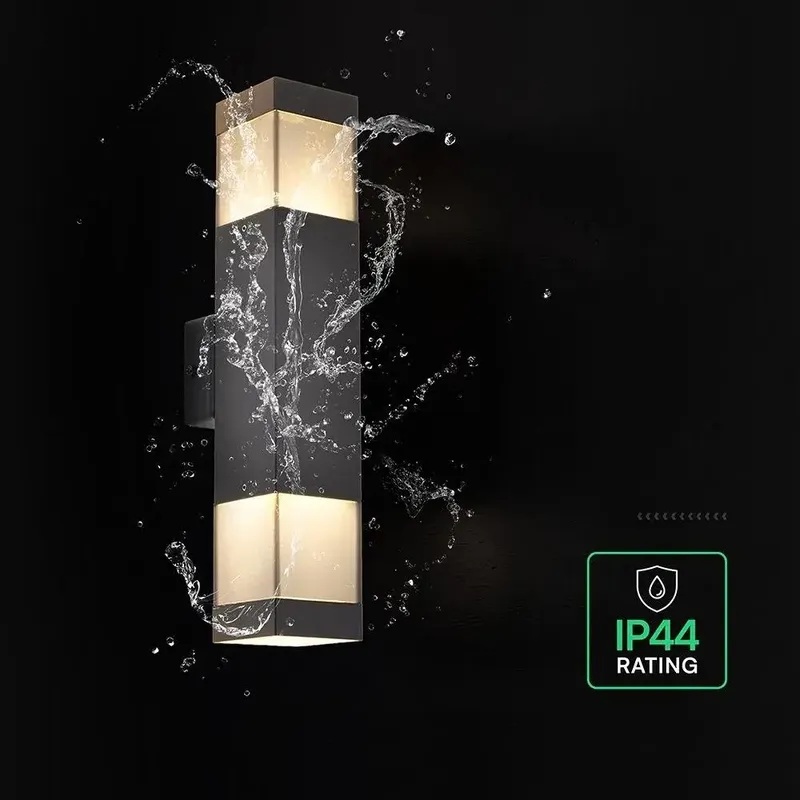 Oprawa Ścienna Elewacyjna V-TAC LED 2XGU10 IP44 VT-10187 3 Lata Gwarancji - Czarna
