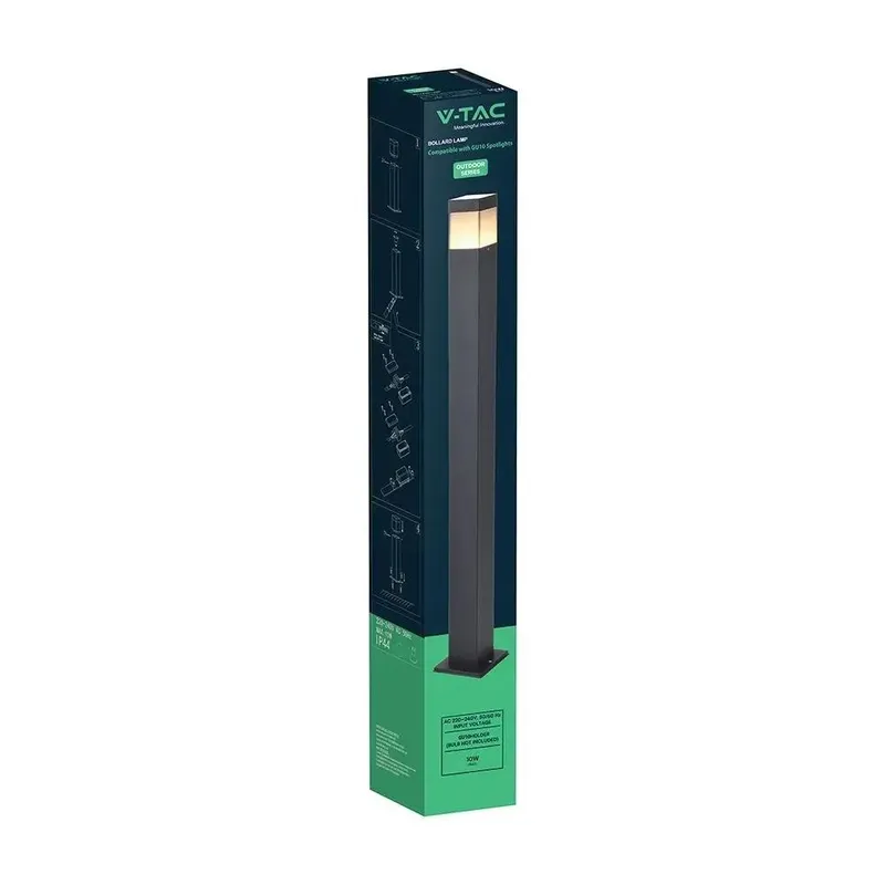Słupek Ogrodowy V-TAC 80cm GU10 VT-10188 3 Lata Gwarancji - Czarny