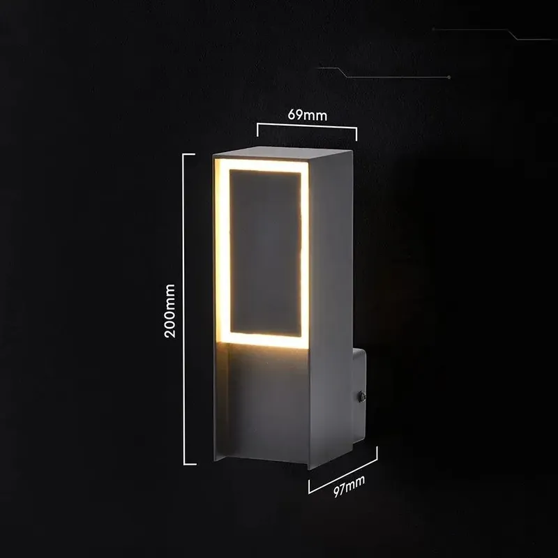 Oprawa Ścienna Elewacyjna V-TAC LED 5W IP44 VT-10189 3000K 700LM - Czarna