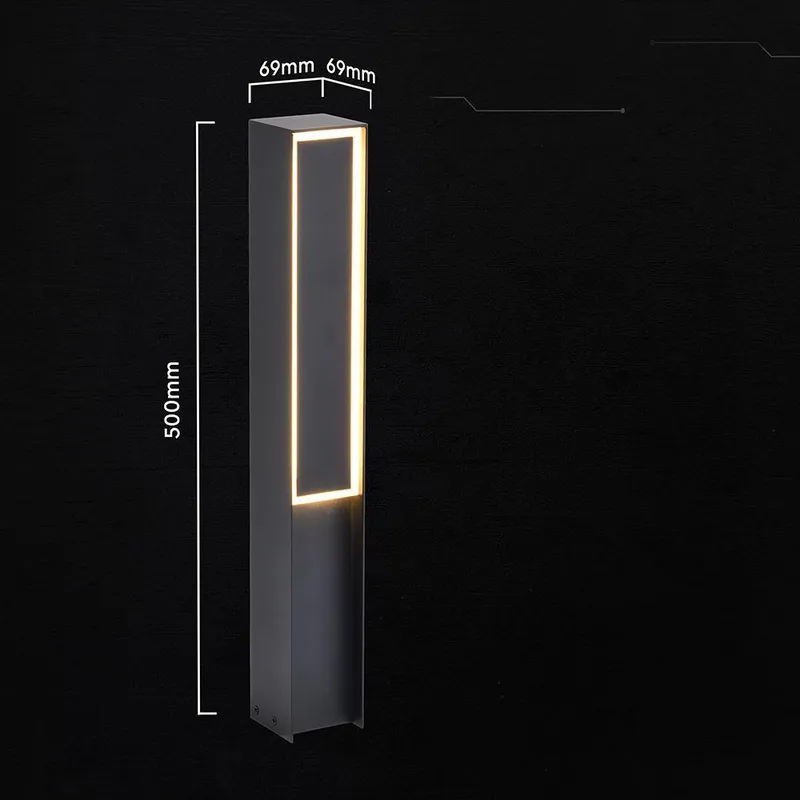 Słupek Ogrodowy V-TAC 50cm LED 8W IP54 VT-10190 3000K 1100LM - Czarny