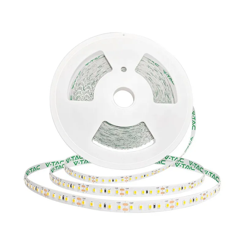 Taśma LED Premium V-TAC SMD2835 120LED/M 8W/M 24V 2XPCB Rolka 20METRÓW VT-2835 6500K 785LM