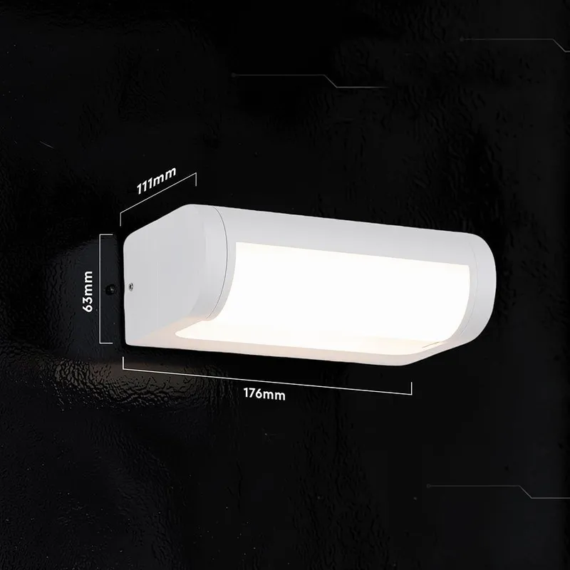 Kinkiet Ścienny Ogrodowy Elewacyjny V-TAC 10W CREE CHIP Regulowany IP65 VT-120012-W 3000K 1550LM 6 Lat Gwarancji - Biały
