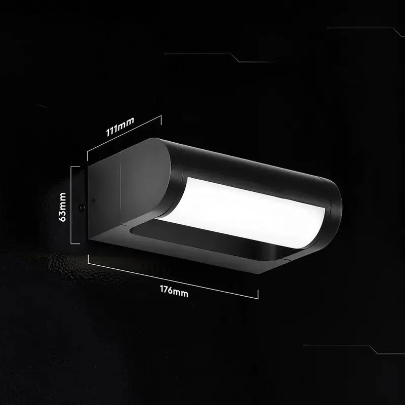 Kinkiet Ścienny Ogrodowy Elewacyjny V-TAC 10W CREE CHIP Regulowany IP65 VT-120012-B 3000K 1550LM 6 Lat Gwarancji - Czarny