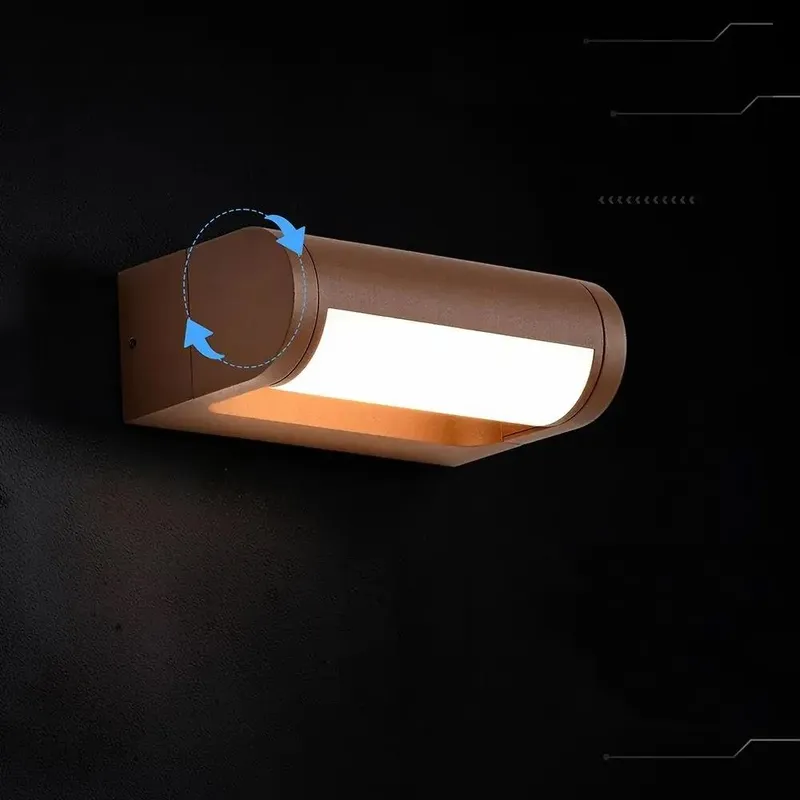 Kinkiet Ścienny Ogrodowy Elewacyjny V-TAC 10W CREE CHIP Regulowany IP65 Brąz Corten VT-120012-C 3000K 1550LM 6 Lat Gwarancji
