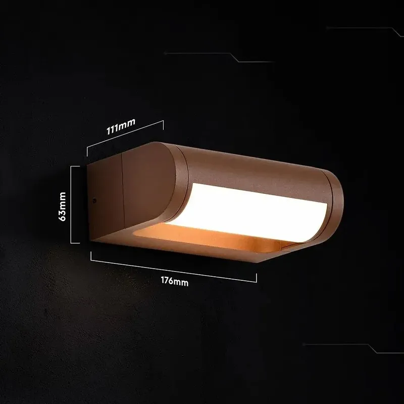 Kinkiet Ścienny Ogrodowy Elewacyjny V-TAC 10W CREE CHIP Regulowany IP65 Brąz Corten VT-120012-C 3000K 1550LM 6 Lat Gwarancji