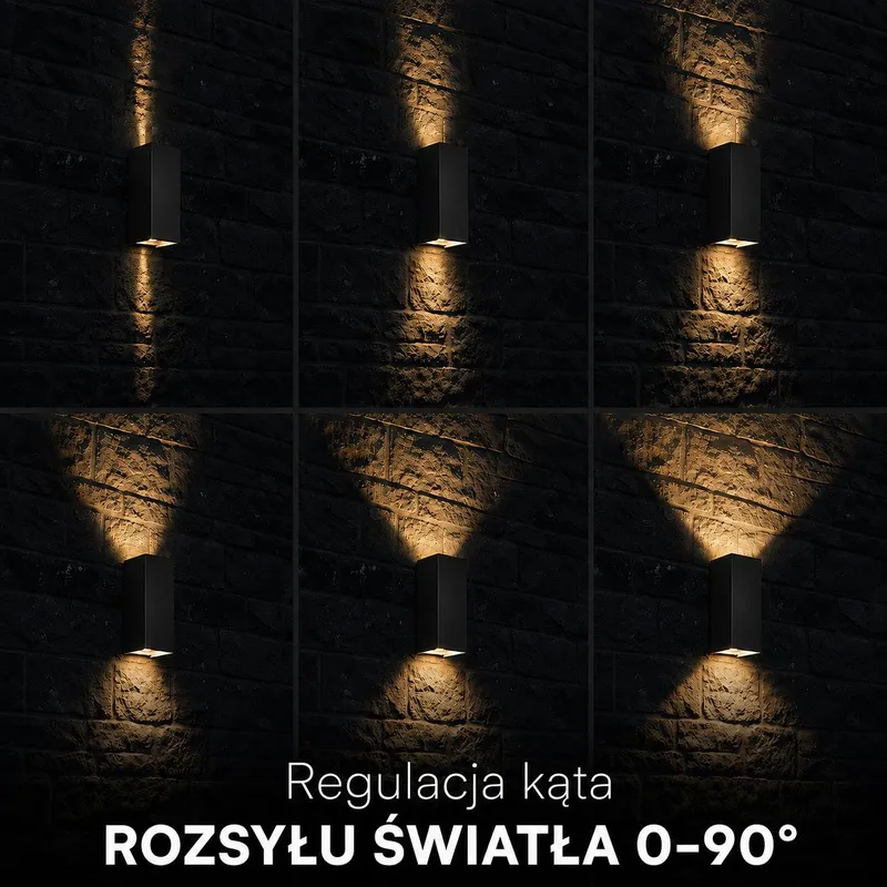 Oprawa Ścienna V-TAC 10W LED COB IP65 CCT Zmiana Barwy VT-120112-B 2700K-3200K-4000K 1250LM - Czarna