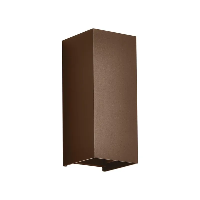 Oprawa Ścienna V-TAC 10W LED COB Brąz Corten IP65 CCT Zmiana Barwy VT-120112-C 2700K-3200K-4000K 1250LM