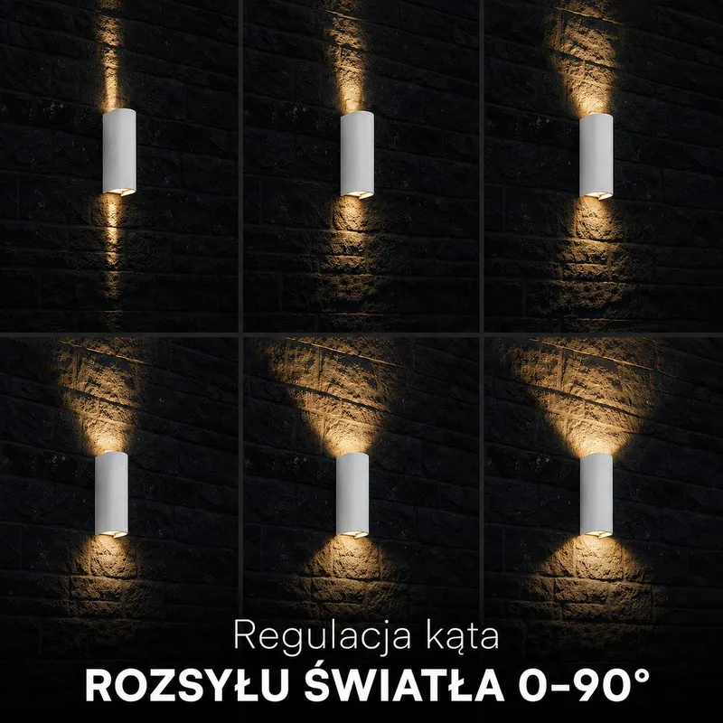 Oprawa Ścienna V-TAC 10W LED COB IP65 CCT Zmiana Barwy VT-120113 2700K-3200K-4000K 1250LM - Biała