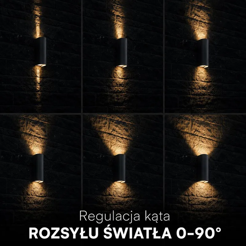 Oprawa Ścienna V-TAC 10W LED COB IP65 CCT Zmiana Barwy VT-120113-B 2700K-3200K-4000K 1250LM - Czarna