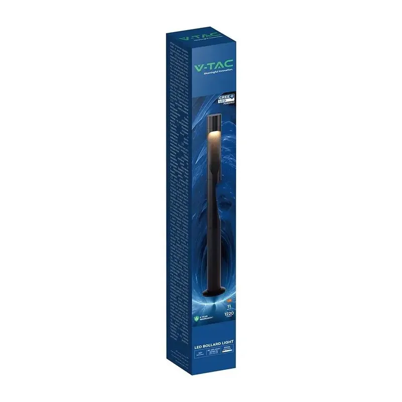 Słupek Ogrodowy 80cm V-TAC 11W LED CREE CHIP IP65 VT-120008 3000K 1220LM 6 Lat Gwarancji - Czarny