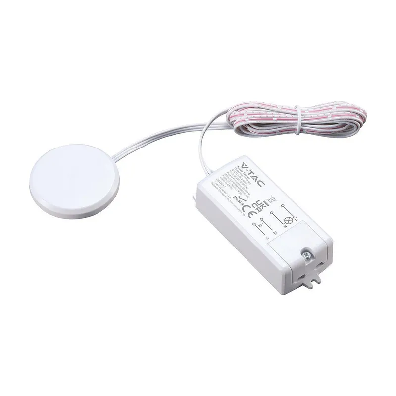 Włącznik Dotykowy Ukryty Podblatowy Meblowy 230V V-TAC VT-8165 5 Lat Gwarancji - Biały
