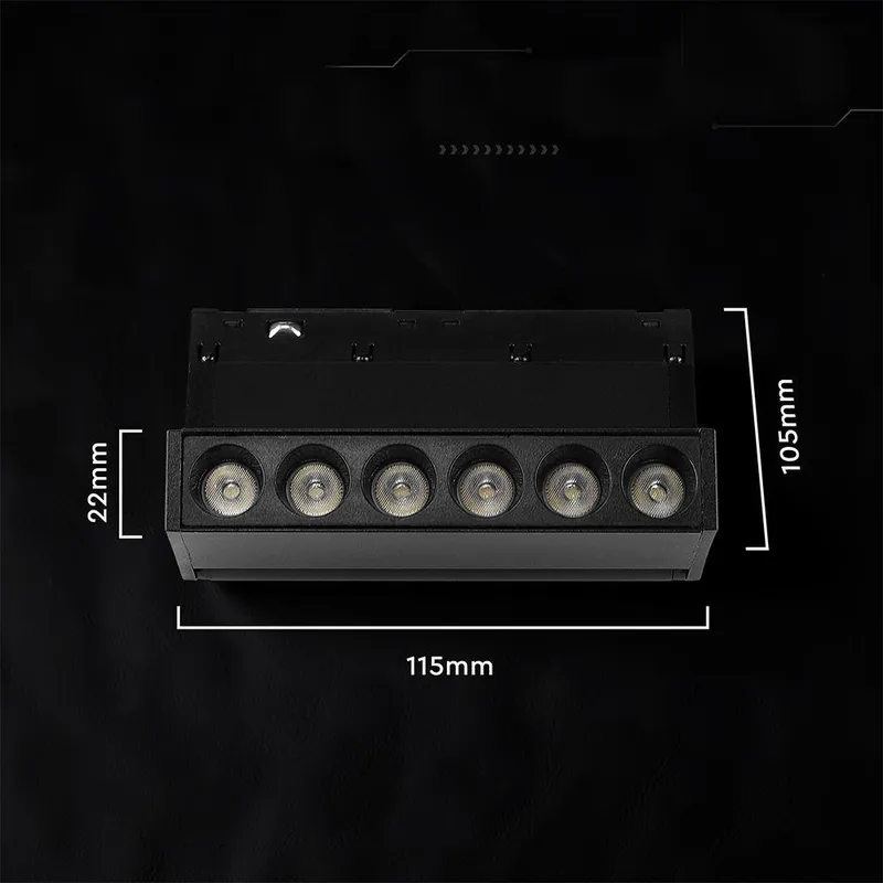 Oprawa Szynoprzewód 48V V-TAC 5W 48V 36ST LED 12cm Regulowana VT-41028 4000K 400LM 3 Lata Gwarancji - Czarna