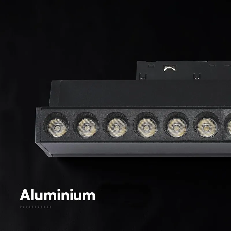 Oprawa Szynoprzewód 48V V-TAC 10W 48V 36ST LED 22cm Regulowana VT-41029 3000K 840LM 3 Lata Gwarancji - Czarna