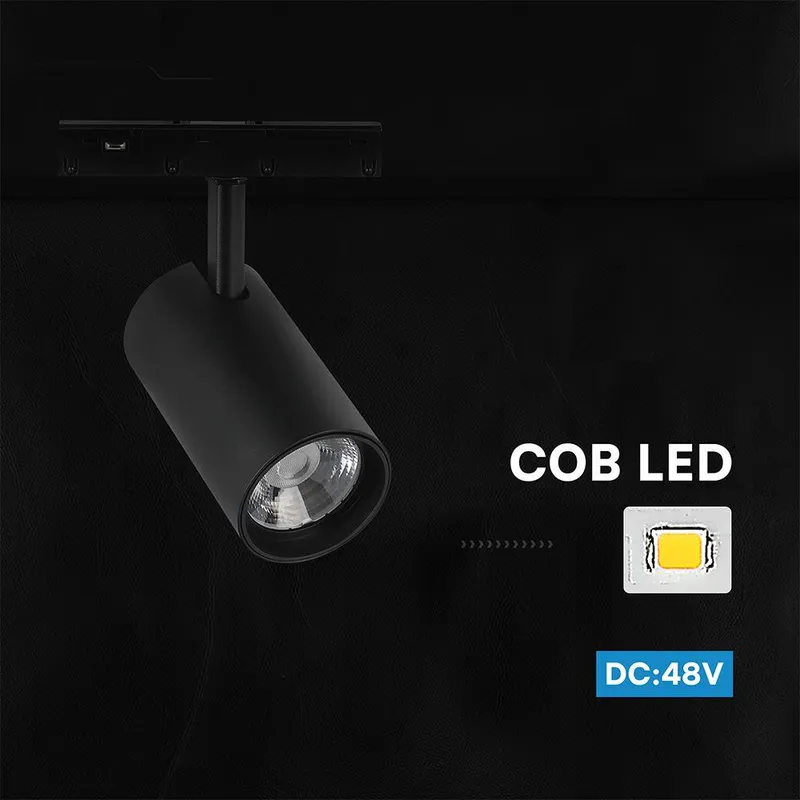 Oprawa Szynoprzewód 48V V-TAC 10W 48V LED Projektor VT-40012 6400K 950LM 3 Lata Gwarancji - Czarny