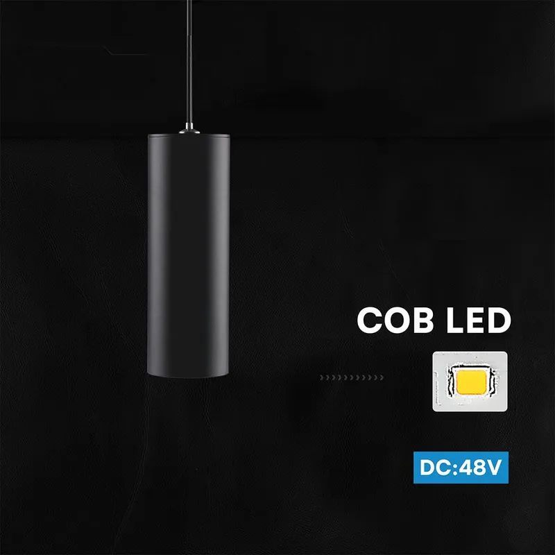 Oprawa Szynoprzewód 48V V-TAC 5W 48V LED Zwieszana VT-40006 6400K 360LM 3 Lata Gwarancji - Czarna
