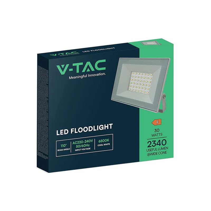 Naświetlacz LED V-TAC 30W LED SMD VT-44037 6500K 2340LM - Biały