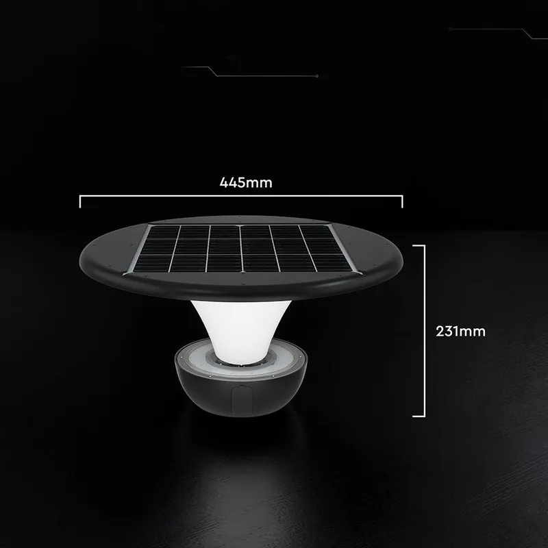 Oprawa Ogrodowa Parkowa Solarna LOTUS V-TAC 20W LED Pilot Czujnik Timer LIFEPO4 6000mAh CCT VT-10200 3000K-4000K-6000K 2400LM 3 Lata Gwarancji - Czarna