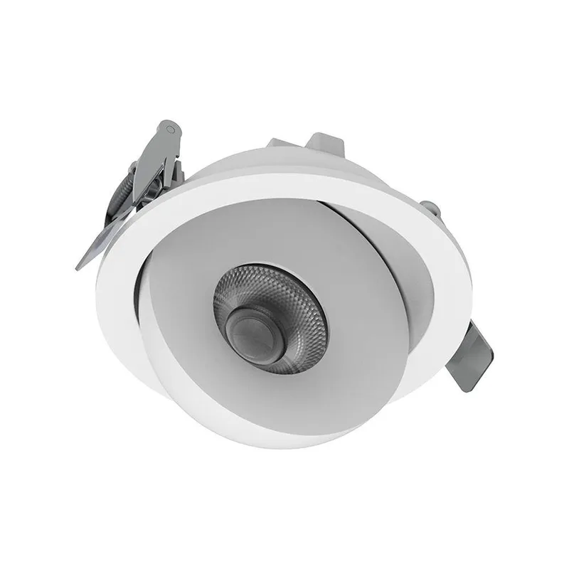 Oprawa V-TAC LED CREE Uchylny Downlight Wpuszczany 12W CRI90+ CCT IP44 VT-110011CCT 3000K-4000K-6500K 800LM 6 Lat Gwarancji - Biała