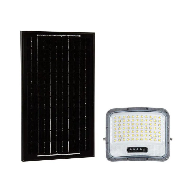 Naświetlacz LED Solarny V-TAC 12W Pilot Auto Timer IP65 CCT VT-105W 3000K-4500K-6500K 2000LM - Czarny