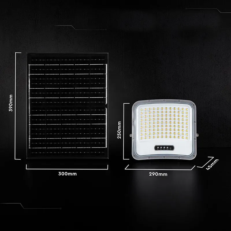 Naświetlacz LED Solarny V-TAC 20W Pilot Auto Timer IP65 CCT VT-205W 3000K-4500K-6500K 2000LM - Czarny