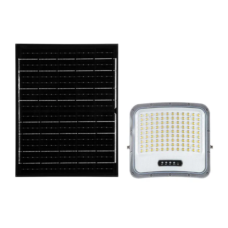 Naświetlacz LED Solarny V-TAC 20W Pilot Auto Timer IP65 CCT VT-205W 3000K-4500K-6500K 2000LM - Czarny
