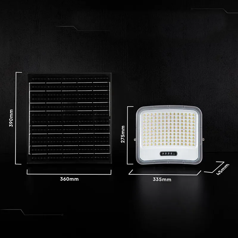 Naświetlacz LED Solarny V-TAC 25W Pilot Auto Timer IP65 CCT VT-305W 3000K-4500K-6500K 2000LM - Czarny