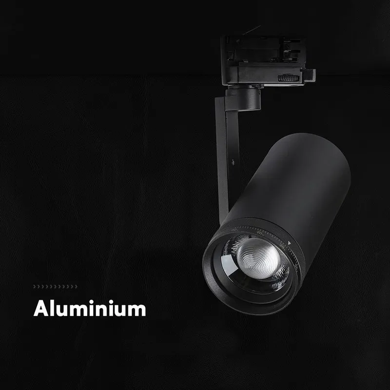 Oprawa Szynoprzewód 3F V-TAC 30W LED Regulowany Kąt 25-50STOPNI CCT VT-18031CCT 3000K-4200K-6400K 2480LM - Czarna