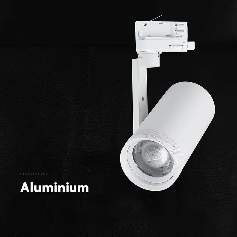 Oprawa Szynoprzewód 3F V-TAC 30W LED Regulowany Kąt 25-50STOPNI CCT VT-18031CCT 3000K-4200K-6400K 2480LM - Biała