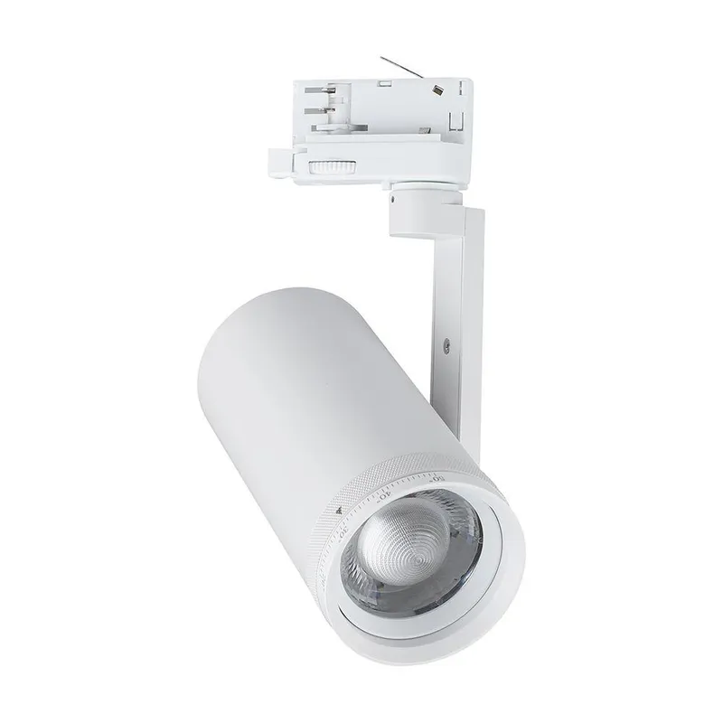 Oprawa Szynoprzewód 3F V-TAC 30W LED Regulowany Kąt 25-50STOPNI CCT VT-18031CCT 3000K-4200K-6400K 2480LM - Biała