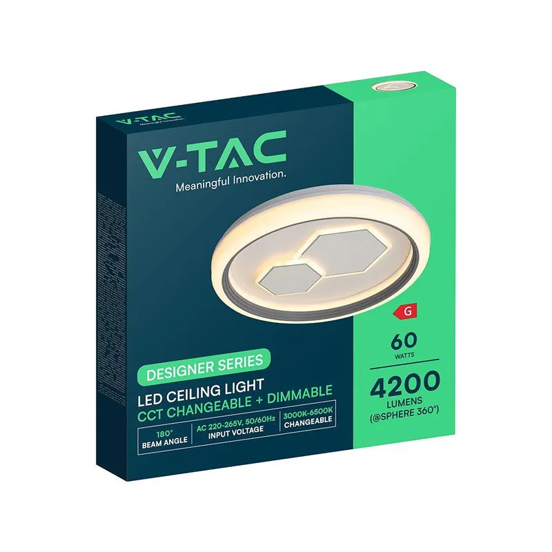 Oprawa Sufitowa V-TAC 2x30W LED CCT 480x60mm Pilot VT-84231 4200LM